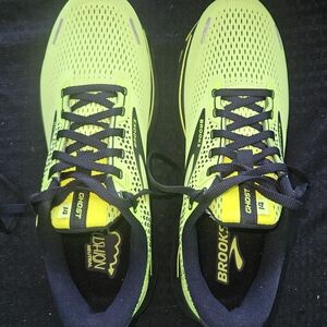 Brooks Ghost 14 Running Shoes in Neon Yellow and Black